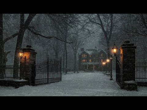 “Through the Open Gates of Winter — A Snowy Path into Quiet Thought” | Dark Academia Ambience