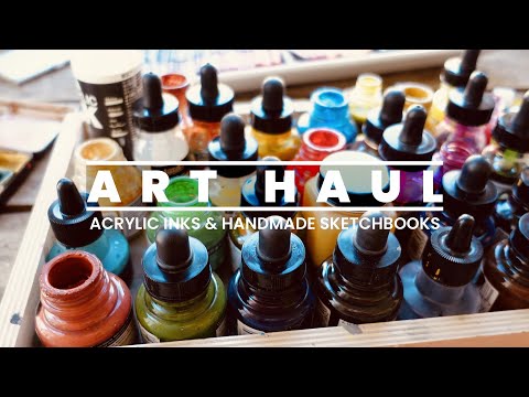 ART SUPPLY HAUL: ACRYLIC INKS, HANDMADE SKETCHBOOKS & MORE!