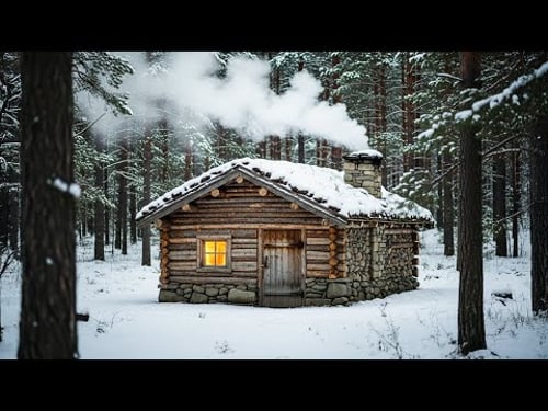 From Raw Materials to Magic- Skilled Build of a Fairytale House #viral #survival #wood #bushcraft