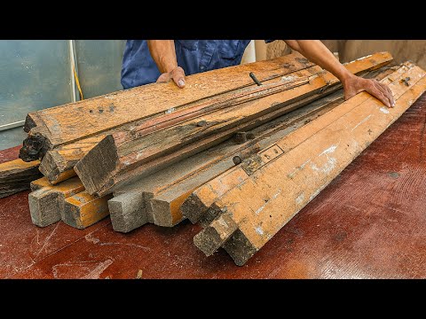 Turn Hardwood From Old Wooden Door Frames Into High Value Furniture // Incredible Process