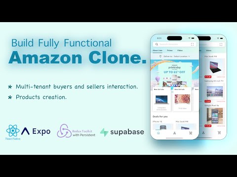 Build a Full-Featured Amazon Clone with React Native Expo, Redux Toolkit, Supabase | Full Tutorial