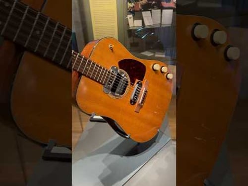 Kurt Cobain’s actual unplugged guitar and sweater! #nirvana #kurtcobain #guitar