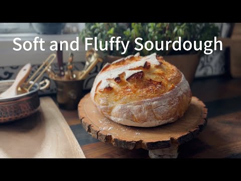 Soft and Fluffy Sourdough Bread with Long Fermentation