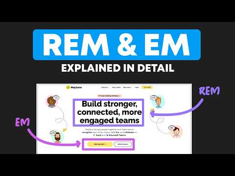 CSS Relative Units: REM & EM - The Most Detailed Explanation on YouTube!