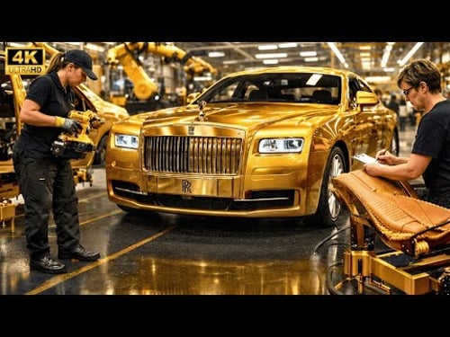 Inside the Rolls Royce Factory: The Making of a Solid Gold Phantom (Full Process)