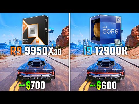 RYZEN 9 9950X3D vs INTEL i9-12900K | Test in 6 Games