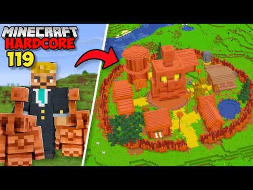 I Built A COPPER GOLEM CITY in Minecraft Hardcore