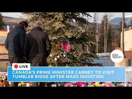 Canada's Prime Minster attends memorial at Tumbler Ridge, British Columbia after mass shooting