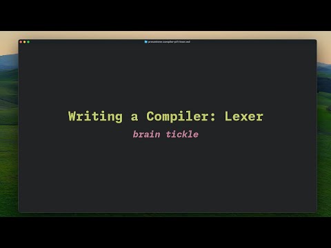 Writing a Compiler: Lexer