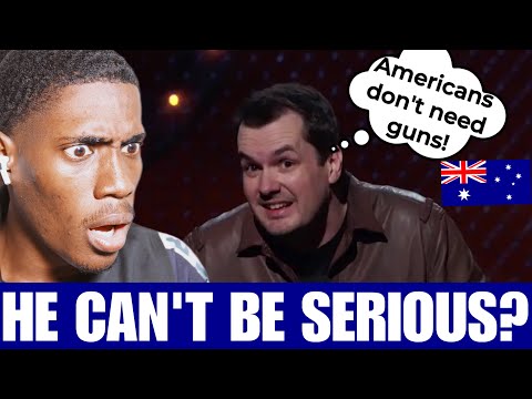 American Reacts to Jim Jefferies -- Gun Control (Part 1)