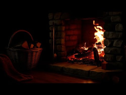 Peaceful Fireplace Night 🔥 12H of Cozy ASMR Sounds