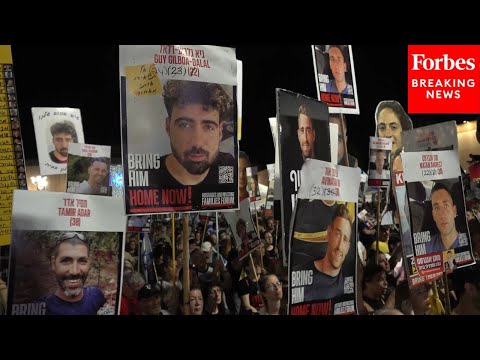 Israeli Protestors Demand End To Gaza War And Return Of Hostages During Tel Aviv, Israel, Protest
