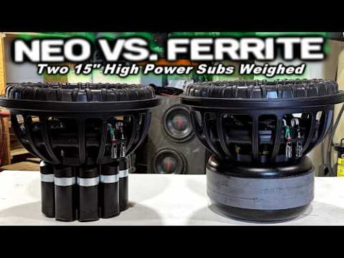 These monster 15" subwoofers are very heavy! How much do they weigh? Neo vs. Ferrite magnet