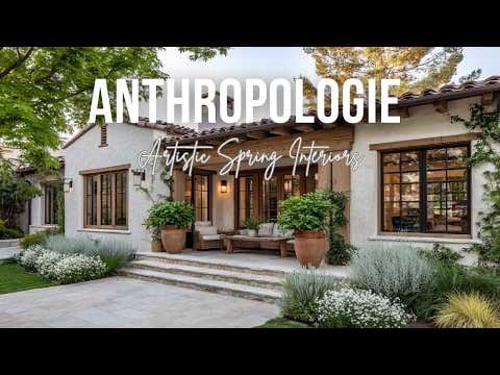 Artistic Spring Interiors inspired by Anthropologie soft boho luxury atmosphere