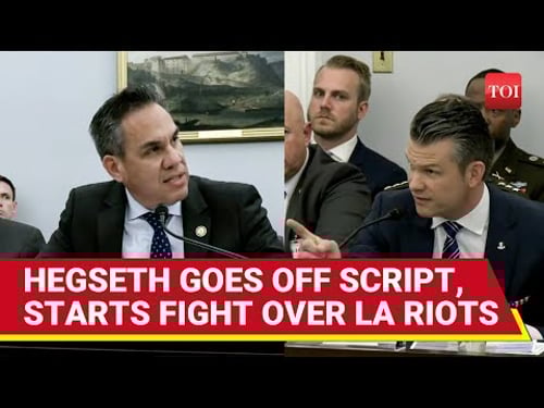US: Hegseth Pulls Mic, Charges Into Screaming Fight As Lawmaker Grills On Los Angeles Riots