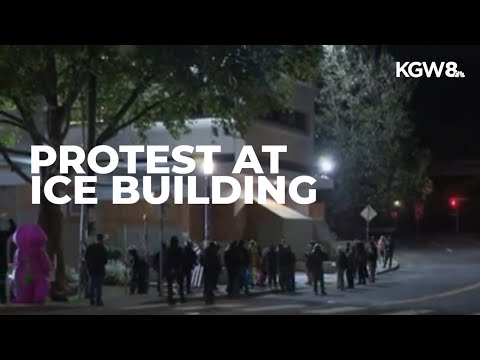 Monday protest at Portland ICE building loud and active, but not violent