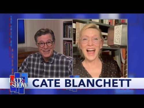 Stephen Changes Into Something More Comfortable To Talk To Cate Blanchett