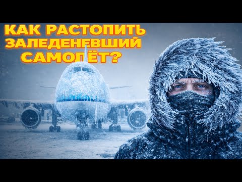 Как размораживают самолеты! Деайсинг.