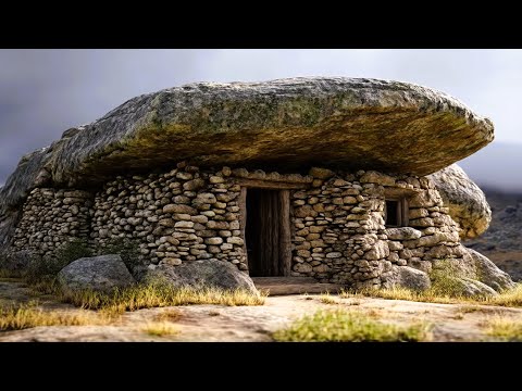 Building a Bushcraft Mountain Shelter from Stones and Logs | Catch & Cook Wilderness Life