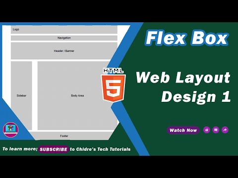 How to create Website Page Layout in HTML CSS | using Flexbox - Web Layout Design Tutorial 05 π