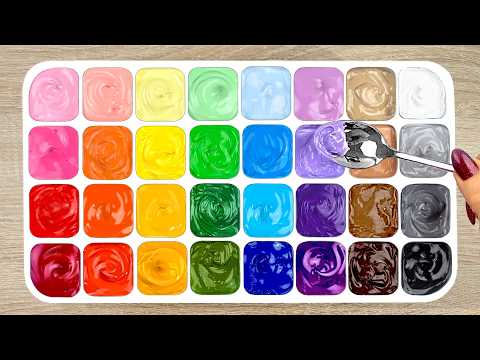 Satisfying Color Mixing Magic: 5 Paints β 32 Beautiful Colors!