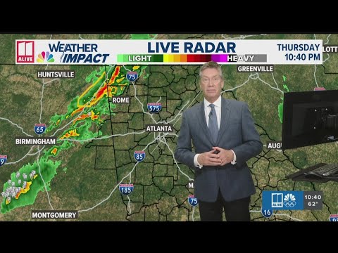 Tracking storms moving into northwest Georgia