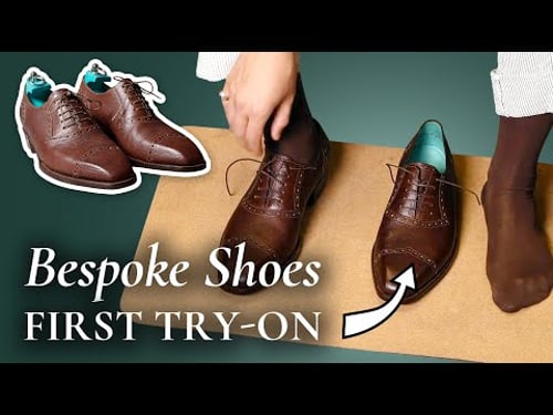 Trying on My Pair of Bespoke Shoes for the FIRST Time!