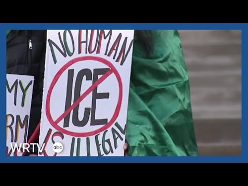 Hoosiers across Indy metro protest immigration enforcement in Indiana