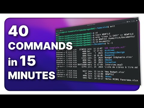 Learn the LINUX COMMAND LINE: 40 commands in 15 minutes !
