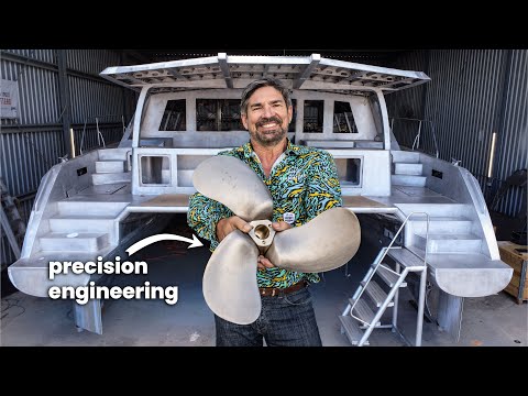 One Step Closer to Sailing – Propulsion System Installed! 🛠️ (Aluminum Catamaran Build Pt. 31)