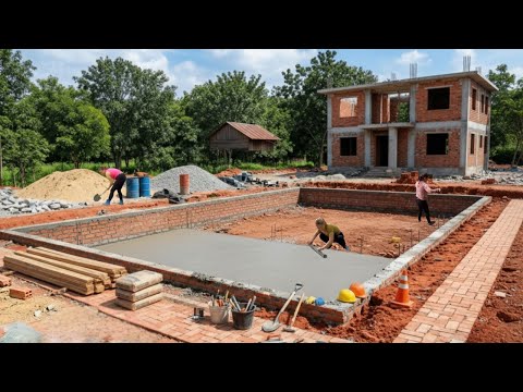 TIMELAPSE : Building a Natural Fish Pond on the Farm to Raise Freshwater Fish at Zero Cost