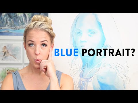 Try this! Watercolor Skin Tones Using BLUE Wet on wet Technique