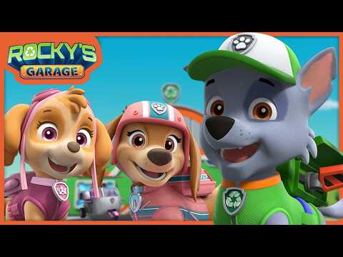 Rocky and Skye Take to the Skies! 🛩️- Rocky's Garage Compilation - PAW Patrol