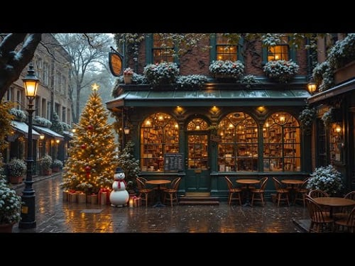 A Cozy Christmas At The Café Street - Relaxing Winter Jazz For Reading, Warmth & Peaceful Days