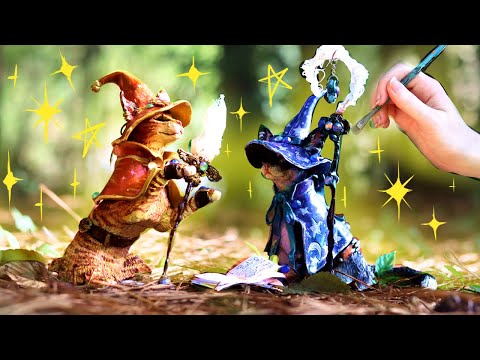 I sculpted wizard cats for the good of the people 🧙♂️🐈🐈⬛