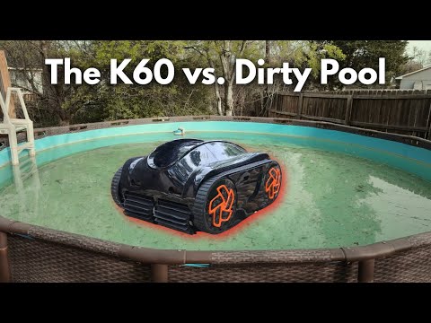 Testing The iGarden Pool Cleaner K60 On Our Messy Pool!