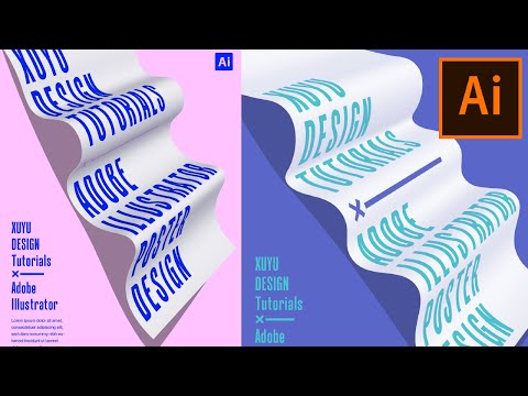 Adobe illustrator tutorial || How to make bend paper style text poster with Adobe Illustrator