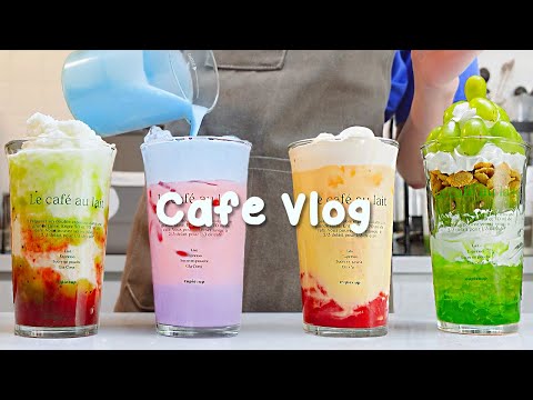 🍵편안한 주말/1시간 모아보기🍋1 hours/Cafe Vlog/ASMR/Tasty Coffee#603