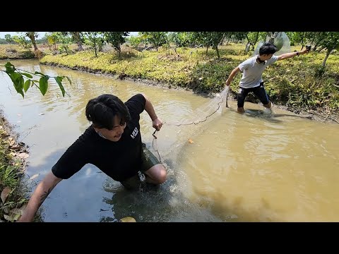We'll sweep a pond in the Vietnamese jungle with a giant net.