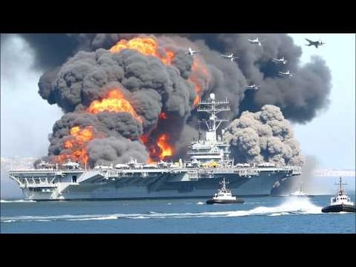 2 minutes ago: Russian SU-57 pilot destroys US aircraft carrier carrying 500 tanks