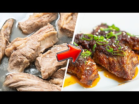 水煎再升級!沙茶醬+番茄醬=美式BBQ牛肋條?免烤箱、鎖水多汁超軟嫩,小孩愛吃已收藏