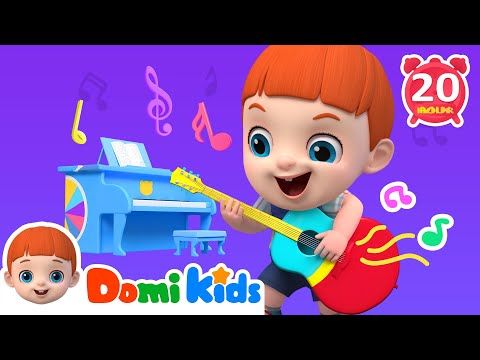 樂器認知🎸🎹 + 更多兒歌合集|domikids 中文|Nursery Rhymes