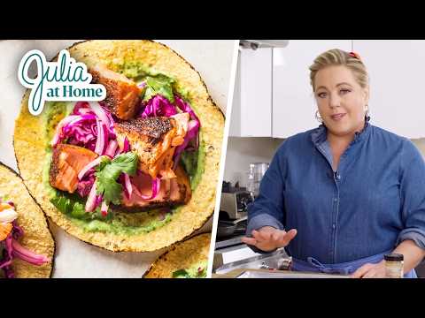 Healthy and Light Meal: Salmon Tacos and Lemon-Lime Ice | Full Episode | Julia at Home (S1 E1)