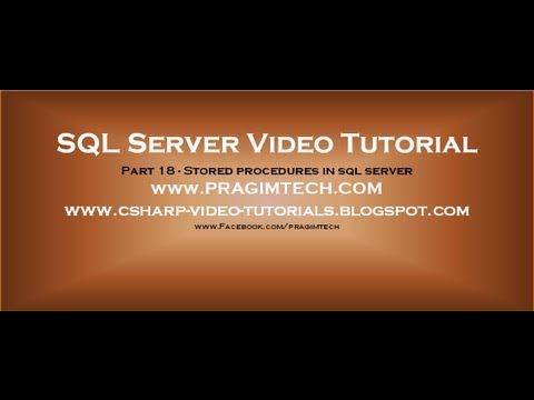 Stored procedures in sql server Part 18