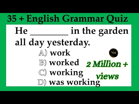 35 + English Grammar Quiz | All 12 Tenses Mixed test | Test your English | No.1 Quality English