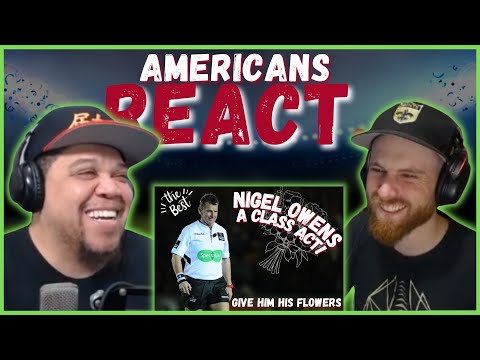 AMERICAN REACTS TO 10 MINS OF NIGEL OWENS BEING THE BEST REF IN ALL OF SPORTS || REAL FANS SPORTS