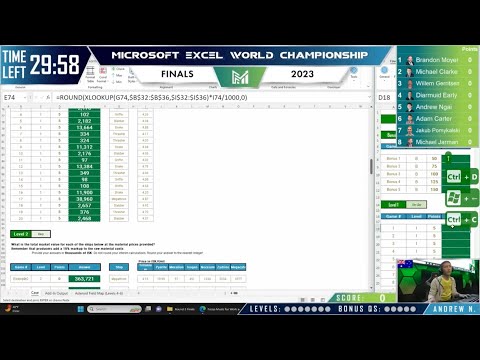 Microsoft Excel World Championship 2023 Finals Highlights