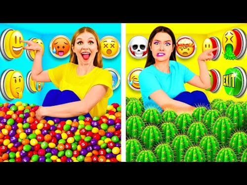 1000 Geheimnisvolle Knöpfe Challenge 1 Knopf Lässt Dich Entkommen | Lustige Küchen-Hacks