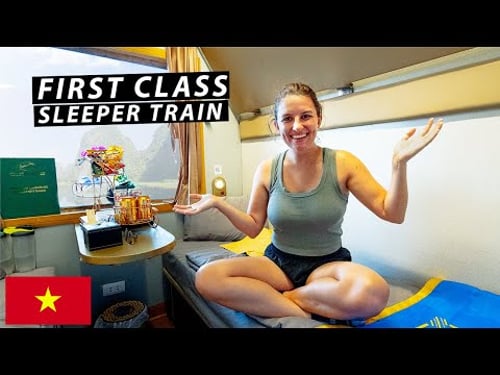 Taking a FIRST CLASS Overnight Train in VIETNAM (Da Nang to Hanoi)