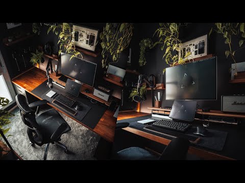 My 2023 Dark Aesthetic Home Office | Part 2: Plants, Setup Updates & More